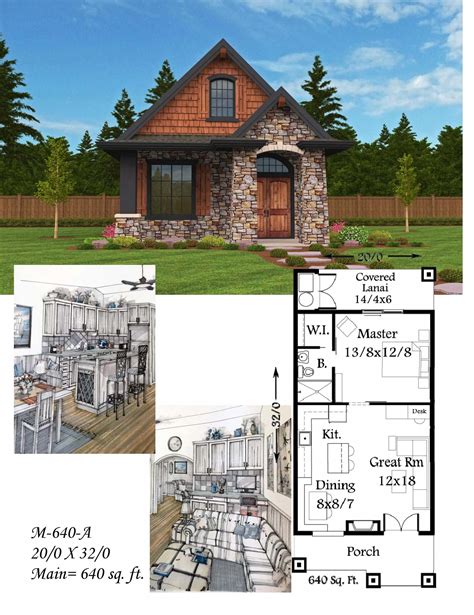 Montana House Plan Bungalow Casita Style Cottage Country