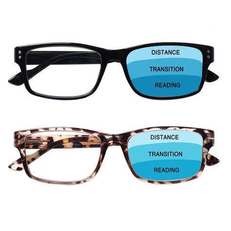 Joschoo 2 Pack Progressive Multifocal Reading Glasses Men Women Anti Glare Reader