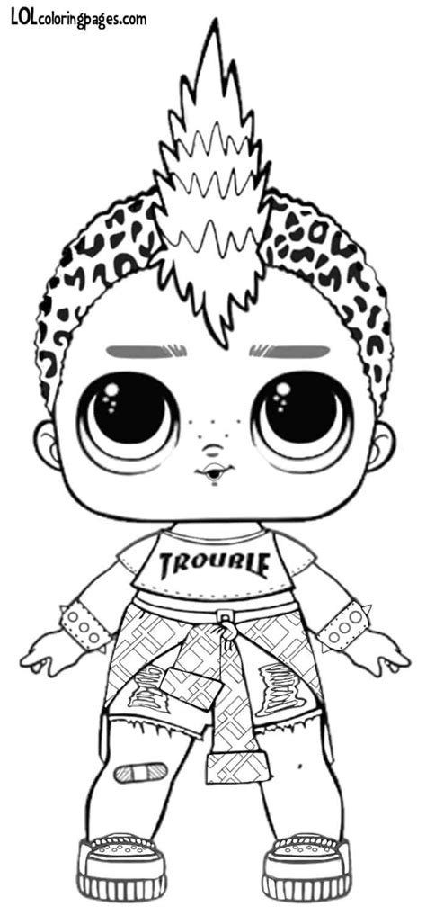Print, color and enjoy these boys coloring pages! Lol Punk Boy Coloring Pages | Boy coloring, Unicorn ...