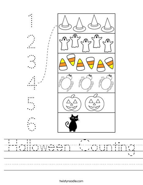 Halloween Counting Worksheetsday