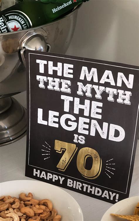 Full Set Of 70th Birthday Party Decorations For Men 70th Birthday Cake