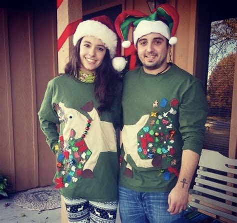 10 Of The Best Couples Ugly Christmas Sweaters Oh My Creative