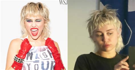 Miley Cyruss Mullet Haircut In 2020 Photos Popsugar Beauty