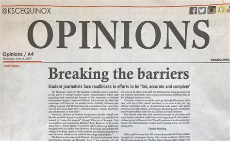 Newspaper Examples Of Editorial Journalistic Writing With Comic Life