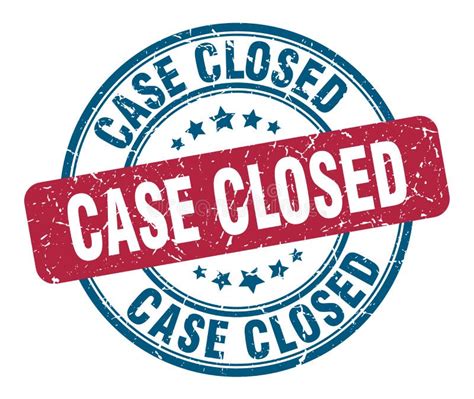 Case closed stamp stock vector. Illustration of background - 153949744