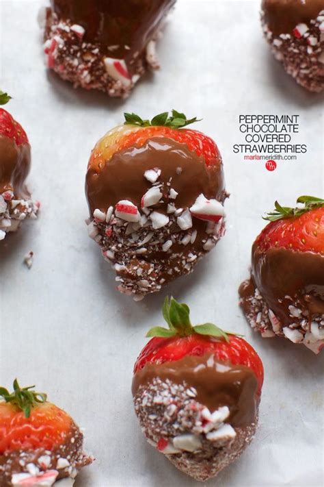 Peppermint Chocolate Covered Strawberries Marla Meridith
