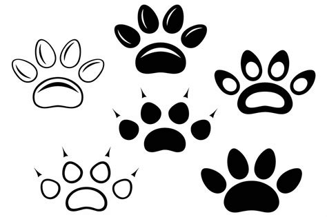 Download Animal paw prints SVG ~ Icons ~ Creative Market