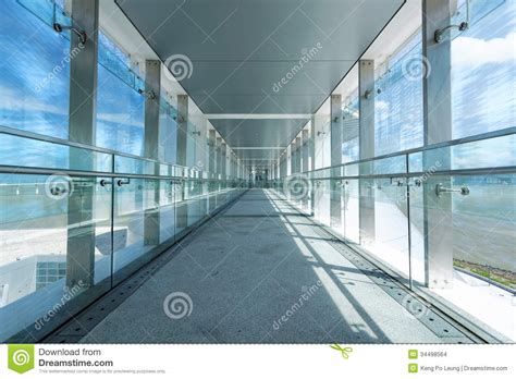 Glass Corridor In Office Centre Stock Photo Image Of Building