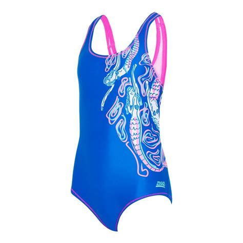 Zoggs Girls Gem Rowleeback One Piece Swimsuit Sport From Excell