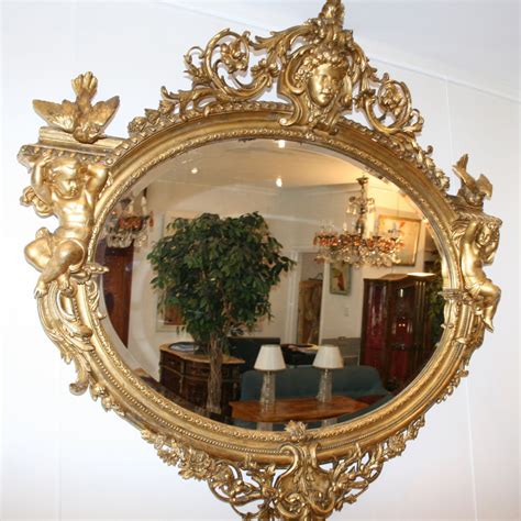 Large Antique French Gilt Wood Mirror Marylebone Antiques