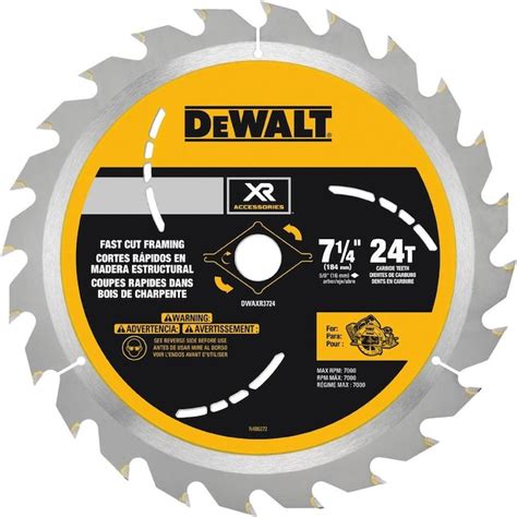 Dewalt 7 14 In 24 Tooth Carbide Circular Saw Blade In The Circular Saw