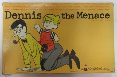 Vintage 1961 Dennis The Menace Colorforms Cartoon Kit Toy 100 Complete