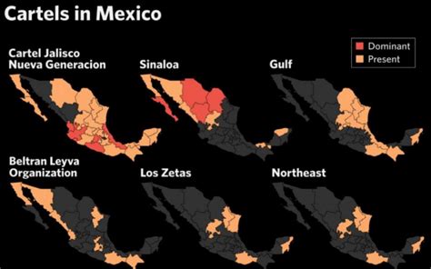 El Mapa Del Narcotráfico En México 12 Cárteles En Guerra Por El
