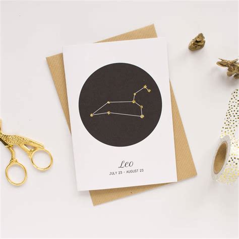 leo star sign birthday card by darwin designs | notonthehighstreet.com