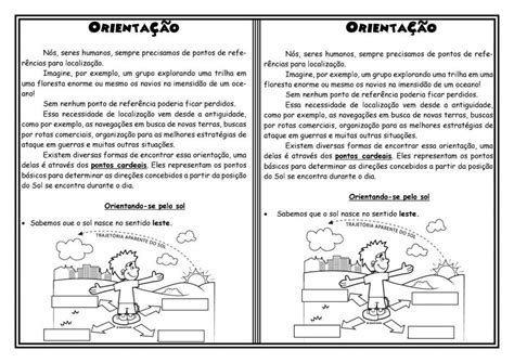 Atividades Sobre Orientação E Localização