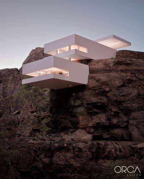 Minimalistic Cliff House Concept In Australia By Christian Ortega And Orca Design Futuristic