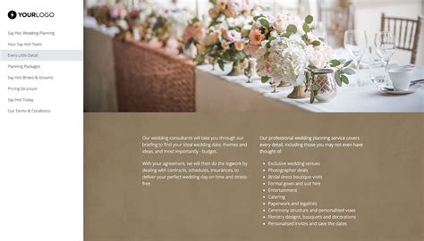 Wedding Flower Proposal Template | Best Flower Site