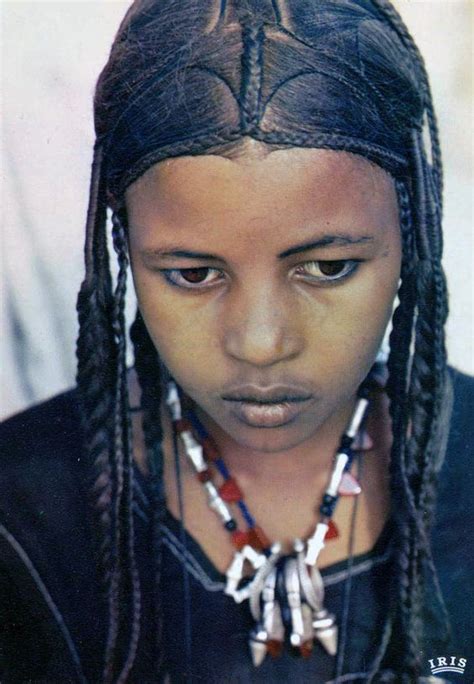 Africa Tuareg Girl Niger Scanned Postcard Image