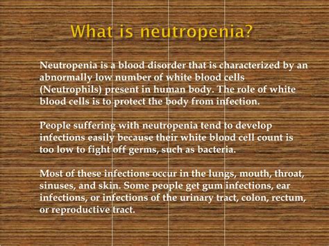 Ppt Neutropenia Causes Symptoms Daignosis Prevention And