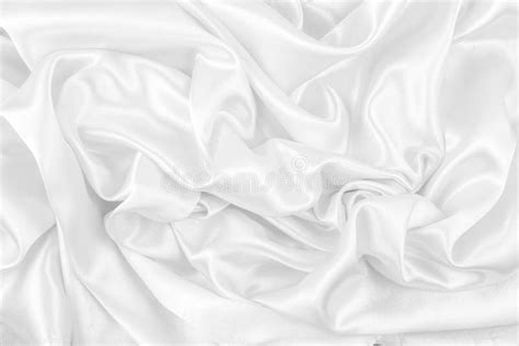 Luxurious Of Smooth White Silk Or Satin Fabric Texture Background Stock