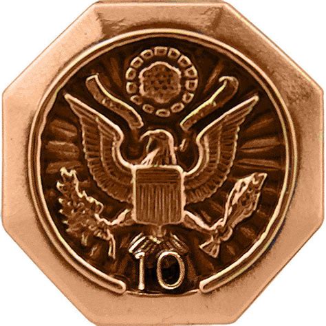 10 Year Federal Length Of Service Lapel Pin Usamm