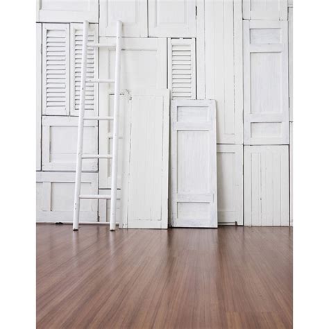 Tr 5x7ft White Wood Wall Ladder Wooden Floor Custom Wedding Photo