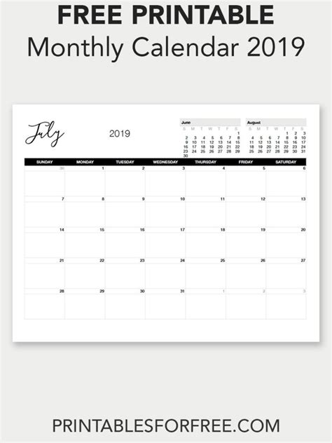 Bold Printable Calendar Calendar Printables Free Templates