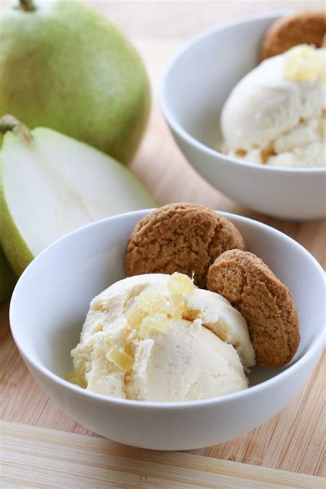 Pear And Ginger Ice Cream Recipe In 2020 Ginger Ice Cream Pear Ice