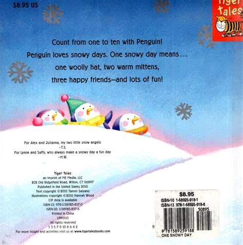 One Snowy Day Padded Board Book Autographed
