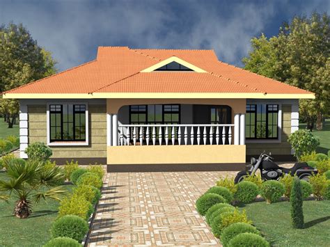 Also has 2 other bedrooms sharing a bath wc. Modern 3 bedroom House Plan Design | HPD Consult