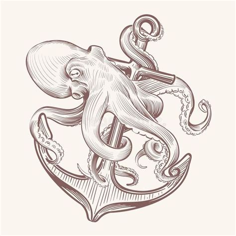 Octopus With Anchor Navy Tattoos Octopus Tattoo Design Octopus
