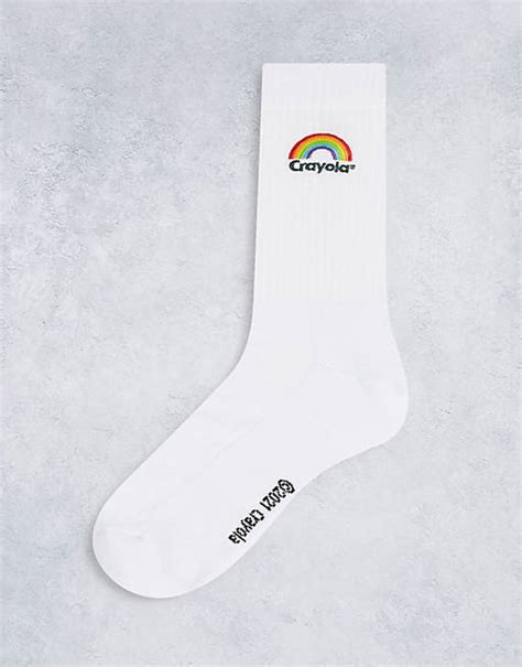Asos Design Crayola Rainbow Sports Socks Asos