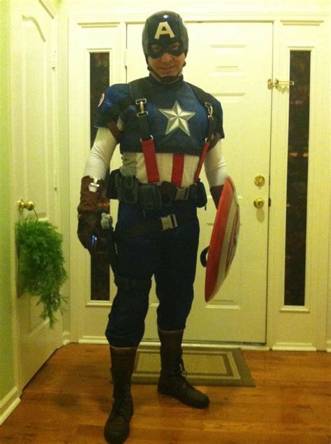 Homemade Captain America Costume Superhero Theme Party Halloween Party