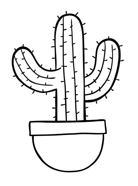 Cactus Outline Vector Art Icons And Graphics For Free Download