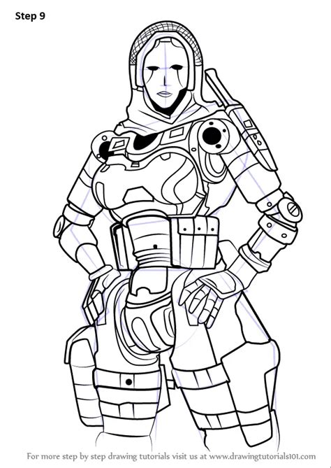 Step By Step How To Draw Ash From Titanfall 2