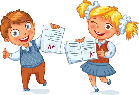 Boys and girls showing perfect test results. An A student ... Images with snapchat text added are allowed, as long as all ui elements have been removed.