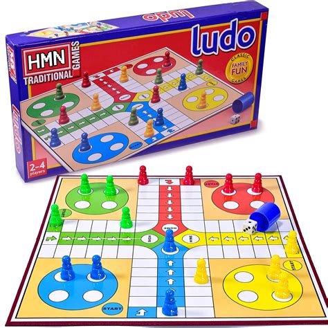Buy HMNLudo Game, Traditional Ludo Board Game, Folding Ludo Game Set
