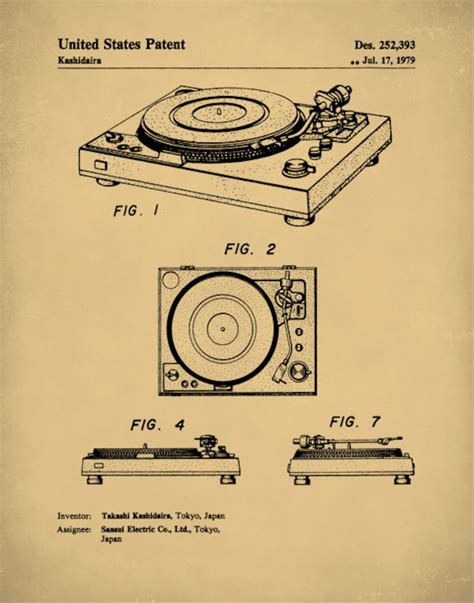 Patent Print Record Player Patent Record Player Poster Etsy Canada