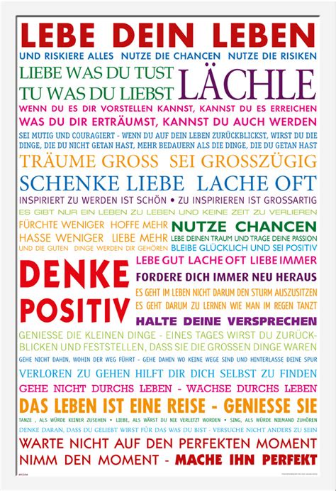 Check spelling or type a new query. Lebe Dein Leben - Bunt Motivational Kunstdruck - Poster ...