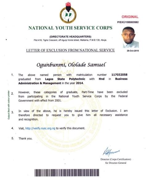 Steps For Nysc Exclusion Letter Registration