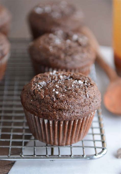 Double Chocolate Salted Caramel Muffins Mels Kitchen Cafe