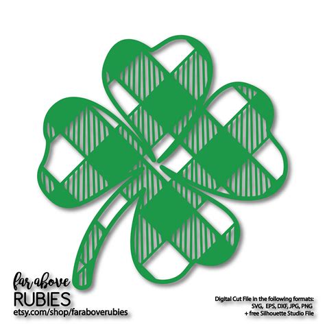 Don't hesitate to see other images in body category Plaid Clover SVG Shamrock SVG St Patricks Day svg Four ...