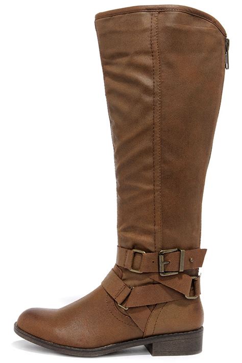 Cute Brown Boots Knee High Boots Riding Boots 7900
