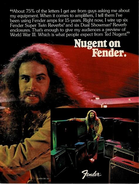 Ted Nugent Fender Amps The Super Twin 1978 Print Etsy