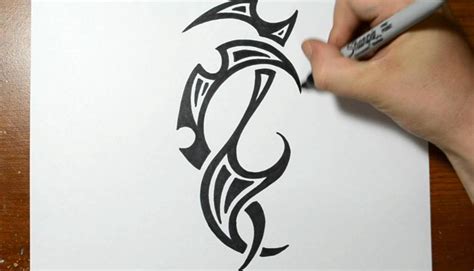 By following the steps provided, you will learn how to draw some of your favorite things and you will improve your skills. Drawing a Cool Tribal Tattoo Design - Sketch 4 - YouTube