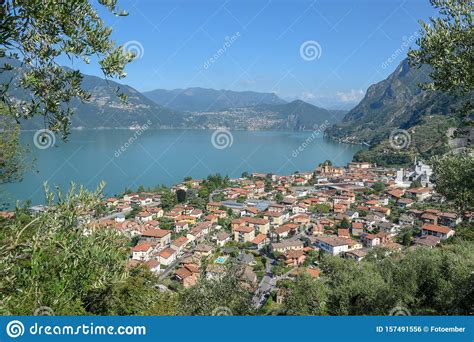 The Village Of Marone On Lake Iseo Italy Stock Photo Image Of Monte