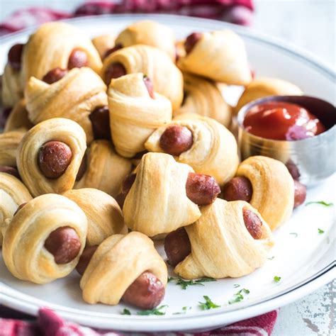Remove pigs in a blanket to a serving plate and serve warm with preferred mustard or dipping sauce. Easy Pigs in a Blanket | Culinary Hill