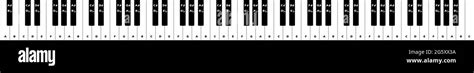 a graphic representation of a full 88 key piano keyboard with the keys