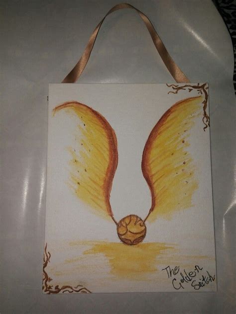 How do you paint with a watercolor brush? Diy the Golden Stitch from Harry Potter watercolor ...