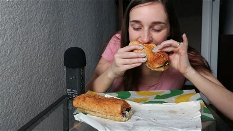 Subway Sandwich Eating Sounds Whispering Quiet Nomnomnom Asmr Youtube